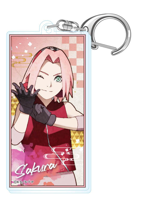 NARUTO -Shippuden- Twinkle Vintage Series Acrylic Banner Key Chain Haruno Sakura