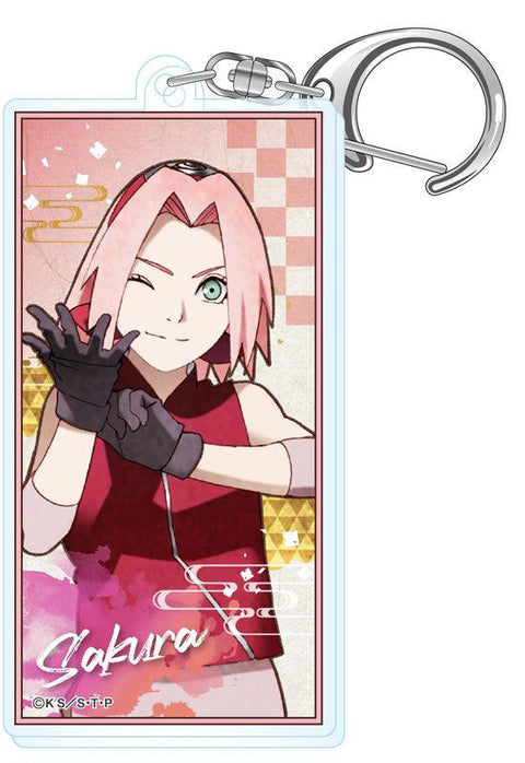 NARUTO -Shippuden- Twinkle Vintage Series Acrylic Banner Key Chain Haruno Sakura