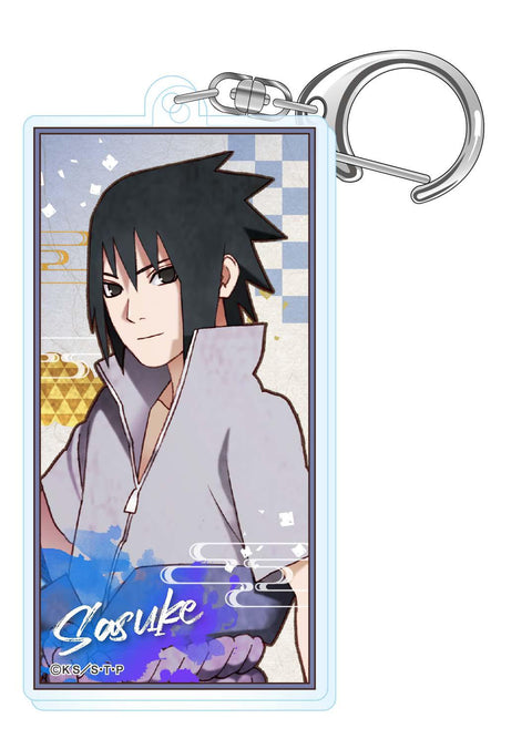 NARUTO -Shippuden- Twinkle Vintage Series Acrylic Banner Key Chain Uchiha Sasuke