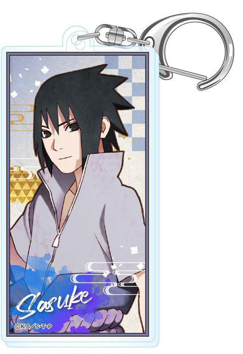 NARUTO -Shippuden- Twinkle Vintage Series Acrylic Banner Key Chain Uchiha Sasuke