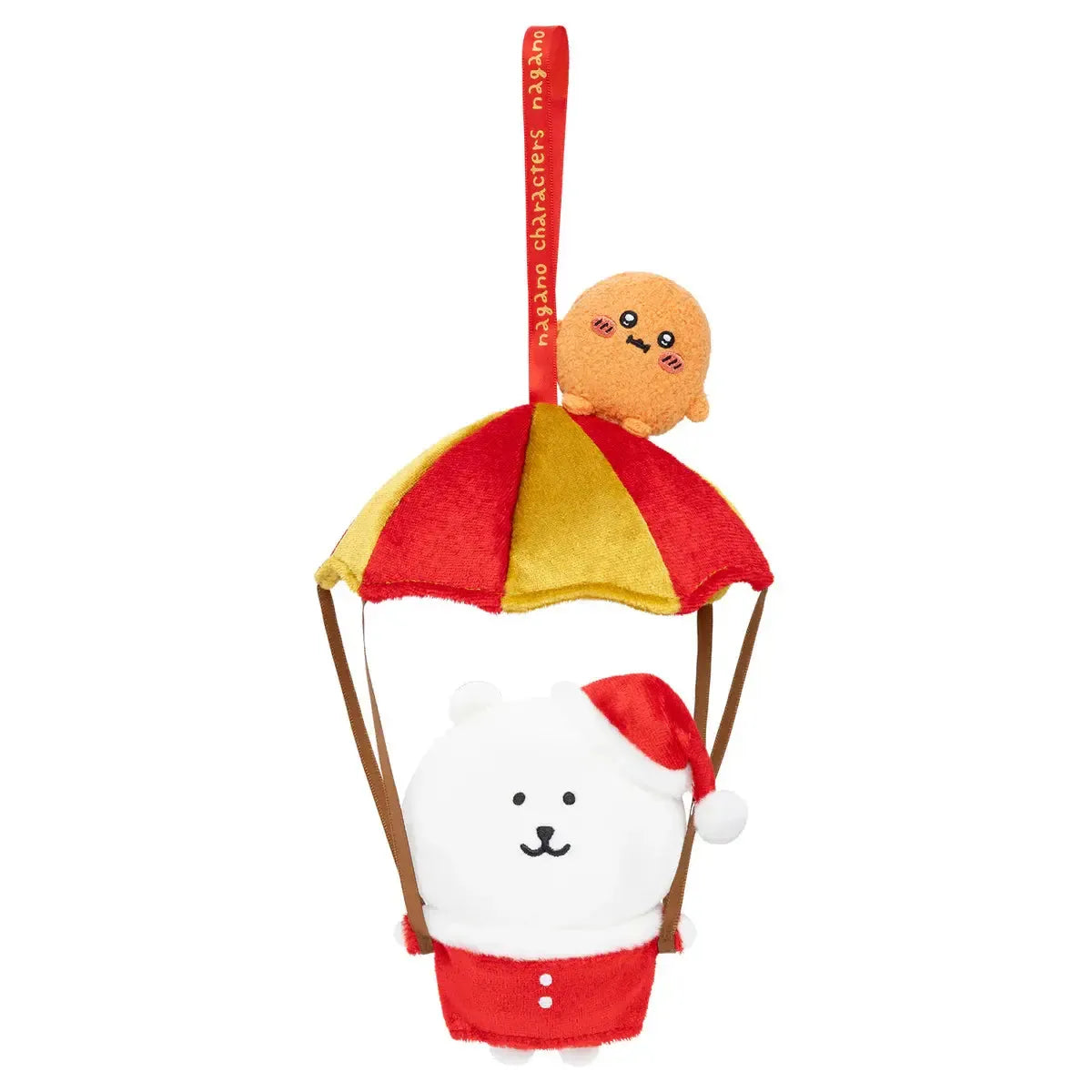 Nagano Characters Hangable Parachute Santa Joke Bear Plush