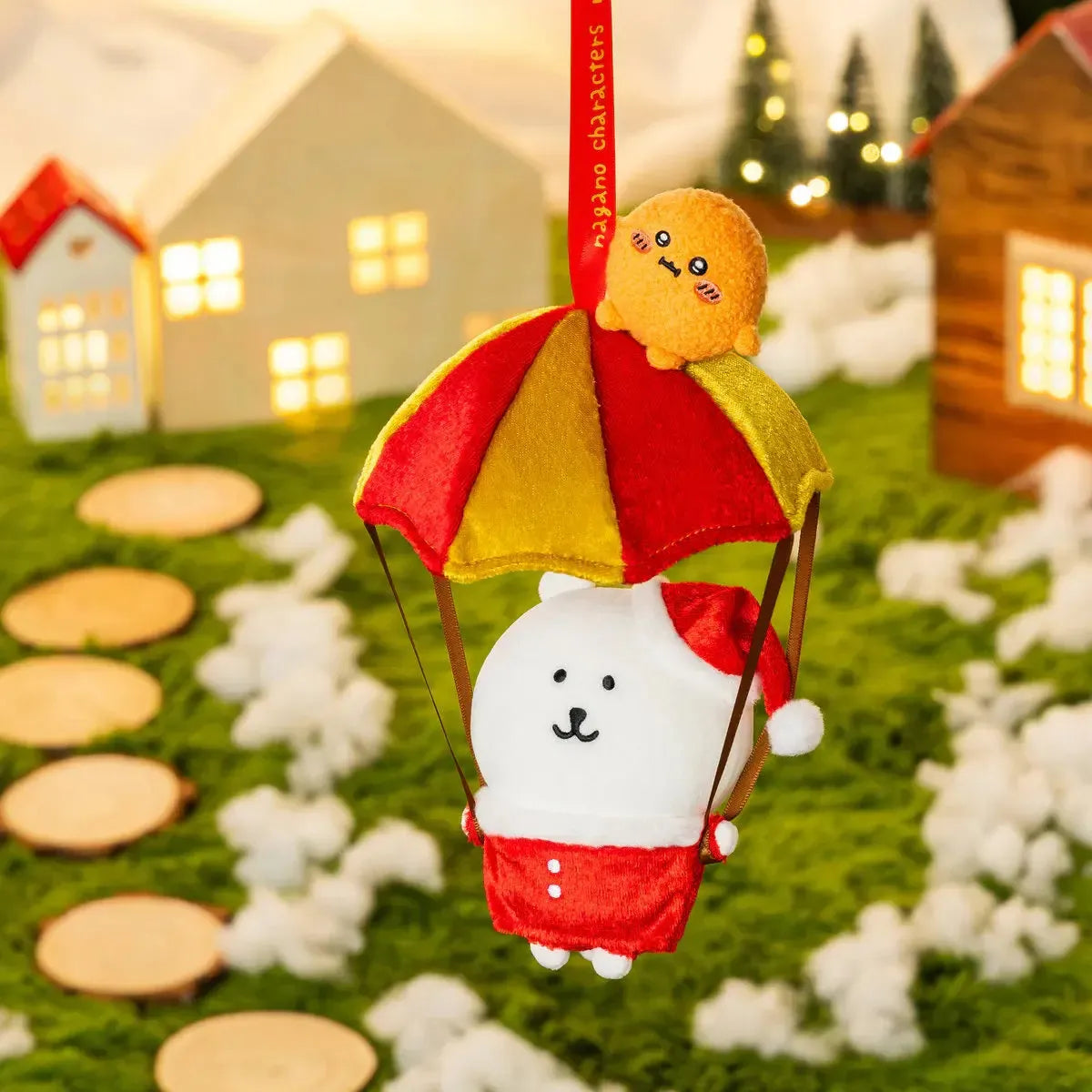 Nagano Characters Hangable Parachute Santa Joke Bear Plush