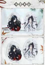 bilibiliGoods Heaven Official’s Blessing / Tian Guan Ci Fu Feng Xue Gui Ren Series Oval Trading Can Badge – Hua Cheng / Xie Lian