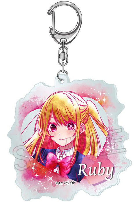 Oshi no Ko Twinkle Wet Color Series Acrylic Key Chain Ruby