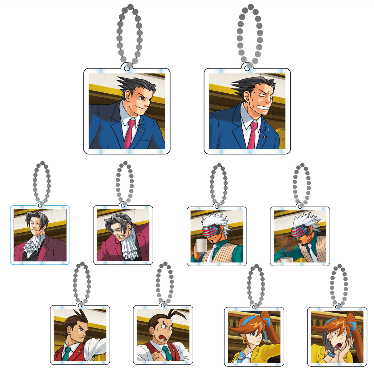 Ace Attorney – Moving Damage Motion Lenticular Keychain (CAPCOM) – 1 Random Pull