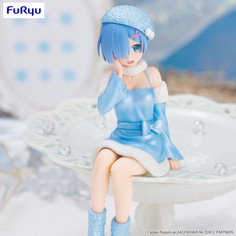 Re:ZERO -Starting Life in Another World- FuRyu Noodle Stopper Figure Rem Snow Princess Pearl Color ver.
