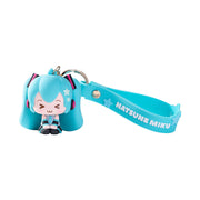 moeyu Hatsune Miku Squinting Eyes Series 3D Soft Rubber Keychain