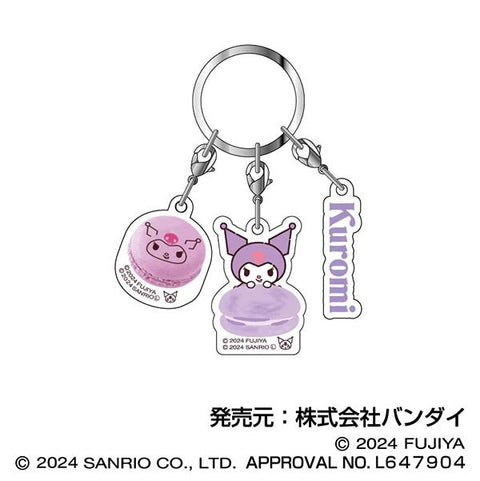 Sanrio Characters Bandai Macaron Triple Acrylic Key Chain