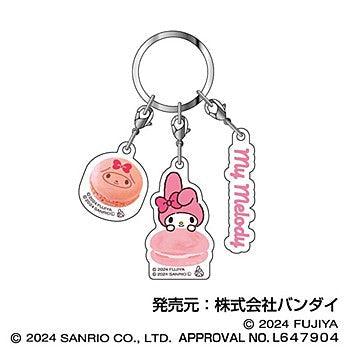 Sanrio Characters Bandai Macaron Triple Acrylic Key Chain