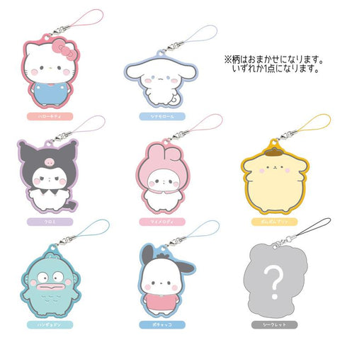 Sanrio Characters x Mochimochi Panda Random Trading Rubber Keychain