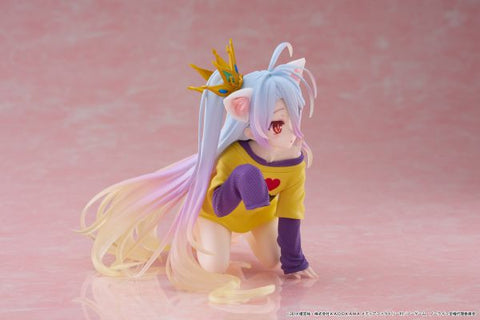 TAITO No Game No Life Desktop Cute Figure - Shiro (Cat Ear T-Shirt Ver.)[preorder]