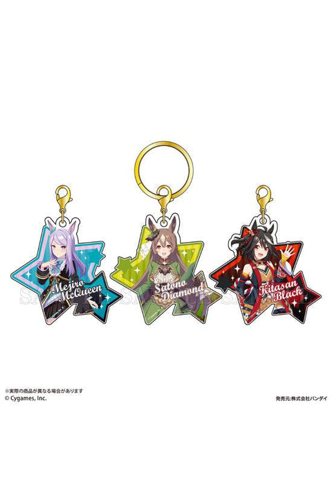 Uma Musume Pretty Derby Bandai3 Charm Key Chain Mejiro McQueen & Satono Diamond & Kitasan Black