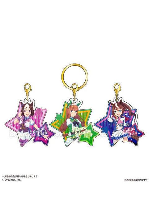 Uma Musume Pretty Derby Bandai3 Charm Key Chain Special Week & Silence Suzuka & Tokai Teio