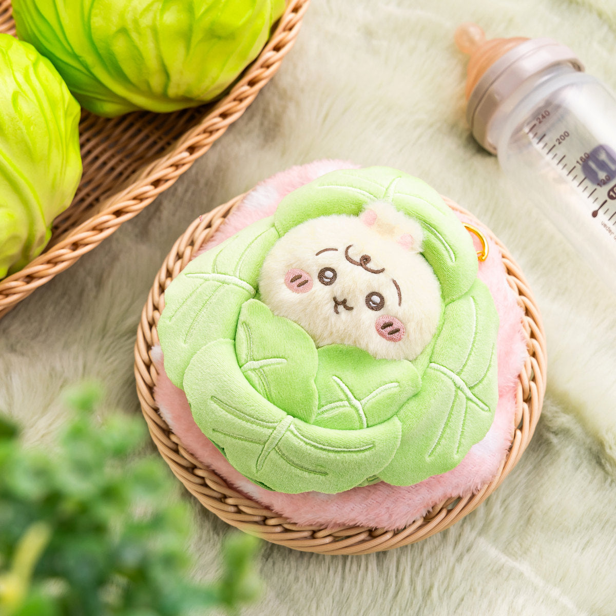 Chiikawa Baby Usagi Wrapped in Cabbage Plush Mascot