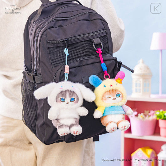 Japan Mofusand × Sanrio Squishy Potefuwa Mascot Holder - Cinnamoroll