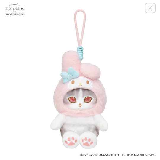 Japan Mofusand × Sanrio Squishy Potefuwa Mascot Holder - My Melody