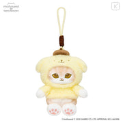 Japan Mofusand × Sanrio Squishy Potefuwa Mascot Holder - Pompompurin
