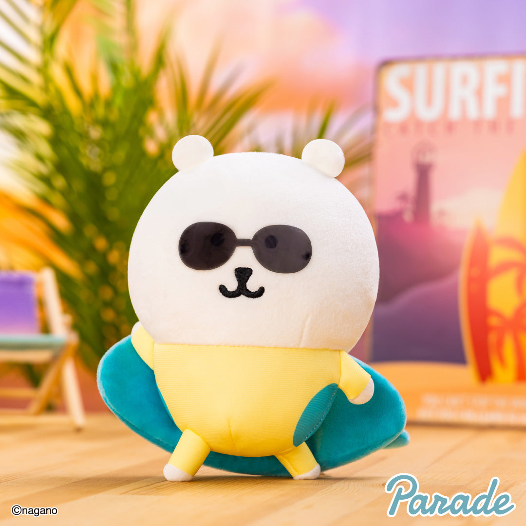 Parade – Nagano Characters Surfing Plush（White Bear/ Joke Bear)