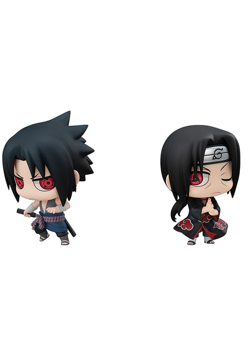MegaHouse Naruto Shippuden – Sasuke Uchiha & Itachi Uchiha Chimi-Mega Buddy! Figure Set