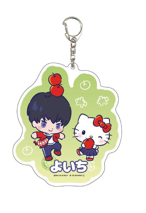 Blue Lock x Sanrio Characters A3 Deka Acrylic Key Chain 01 Isagi Yoichi x Hello Kitty (Mini Character Illustration)