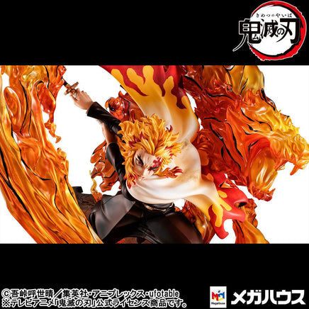 Demon slayer：Kimetsu no Yaiba MEGAHOUSE Precious G.E.M.Series Kyojuro Rengoku Flame Breathing Fifth Form：Flame Tiger