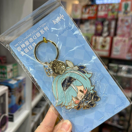 Genshin Impact Official Merchandise - Chibi Character Metal Keychain - Eula