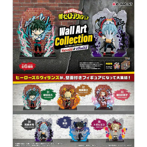 Re-Ment My Hero Academia Wall Art Collection Figure blindbox