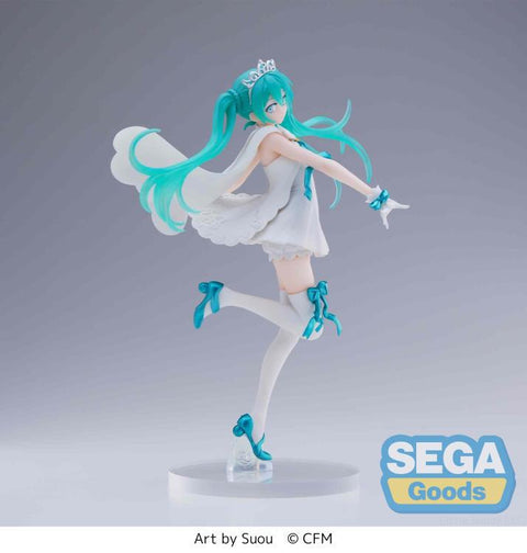 Vocaloid Hatsune Miku (15th Anniversary SUOU Ver.) Angel Super Premium Figure BY SEGA